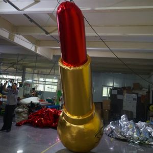6mh (20ft) Blower ile toptan özel dev şişme ruj modeli parti düğün gecesi kulübü sahne dekorasyonu kozmetik promosyon reklam öğesi