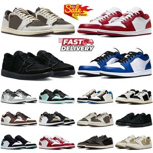 Sapatos de basquete 1 baixo preto fantasma homens mulheres baixos neutro azeitona mocha criado toe unc místico verde lobo cinza jogo backboard mens treinador