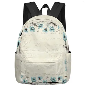 Ryggsäck Flower Tulip Student School Bags Laptop Custom för män Kvinna Kvinnliga resor Mochila