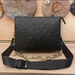 COUSSIN bags High Quality Women's Designer purses shoulder Bags Luxury crossbody tote square handbags Genuine leather two straps Chain Messenger Bag Embossed