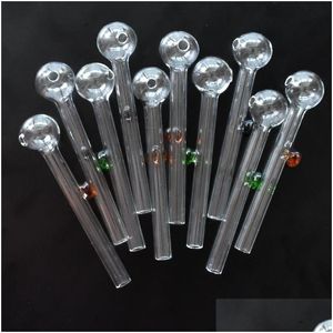 Smoking Pipes 4.7 Inch Length Pyrex Glass Oil Burner Pipe Handcraft Clear Tubes For Smokers 12Cm Long Thick Transparent Drop Delivery Otcah