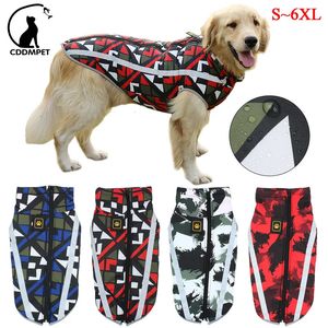 Köpek ceketi büyük cins su geçirmez yansıtıcı sıcak kış giysileri büyük köpekler için labrador tulumları chihuahua pug giyim 240131