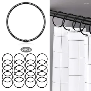 Bath Accessory Set Open Curtain Rings 50mm Round Shower Clips Metal For Curtains And Rods