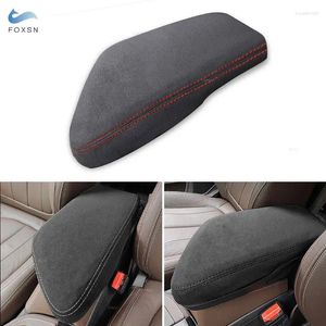 Interior Accessories Only Left Hand Drive Suede Leather Car-styling Center Control Armrest Box Cover Trim For BMW X1 F48 2024
