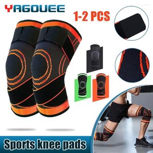 Diz Pedler 1-2 PCS Spor Fitness Koşu Bisiklete binen Yetişkinler Koruma Sıkıştırma Elastik Pad Kılı