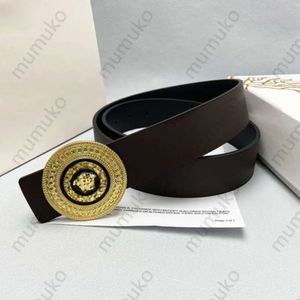 2024 Fashion Sier Ring Decoration Gold Medusa Designer Belt Genuine Leather Belts for Men Buckle Waistbands Cowskin V Waistband 3.8CM supermsss