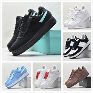 Force1 Låg klassisk designer med Box Men Kvinnor Sneakers Triple White Black Flax Utility Red Pale Ivory Pastell Mens Trainers Training Outdoor Casual Shoes