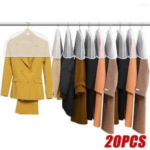 Storage Bags 20PCS Travel Clothes Covers Garment Suit Protectors Shoulder Closet Clothing Protector Hanging Coat Cloth Dusts Storing