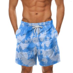 Pantaloncini da uomo Pantaloni da spiaggia da uomo con tasche Costume da bagno sportivo con lacci stampato casual primaverile estivo per costumi da bagno da bagno da uomo