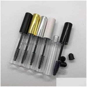 Packing Bottles Wholesale 10Ml Empty Mascara Tube With Eyelash Wand Brush Diy Makeup Cream Bottle Vial Container Transparent Bc Drop Dhhbn