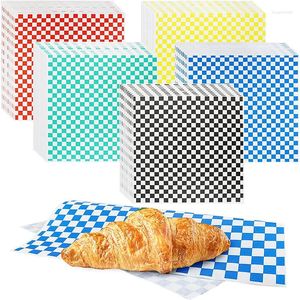 Narzędzia do pieczenia 25pcs papierowy papierowy gatunkowy opakowanie tłuszczu owijanie do kanapki z kanapkami frytki papupa olejna