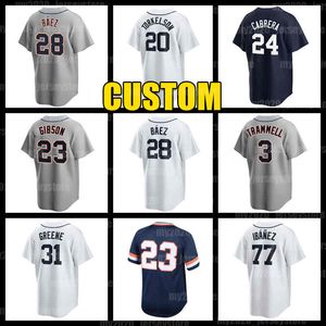 28 Javier Baez Jersey 23 Kirk Gibson Beisebol 3 Alan Trammell 15 Carson Kelly 33 Colt Keith 20 Spencer Torkelson 31 Riley Greene Detroits Nick Maton Tigers Beau Brieske