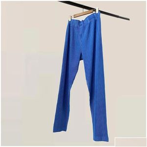 LSSEY PANTS MĘKOWE PANTY MIYAKE PLATED PIELIONE ODPOWIEDZIALNE DESTYMATOWANY DANATORA BIZNES BIZNES Casual Straight Street Style Sports Jogging 638