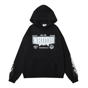 Men's Designer Hoodie Fashion Spring New Letter Print High Quality Wool Black Loose Hoodie Size S-XL