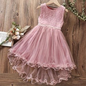 Girl Dresses Kids Party For Girls Outfits Sleeveless Summer Costumes Teenagers Flower Dress Baby Children Clothing 4 6 8 10 12 Years
