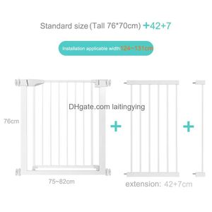 Barnvagnsdelar Tillbehör Punch Child Safety Gate Staket Anti Fall Stair Gates Playpen Isolation Door For Dogs Pet Security Protec DH4W5