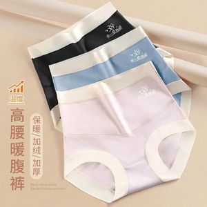 Women's Panties Cashmere Thick Warm Underwear Female Pure Cotton Antibacterial Period Cold Belly High Waist