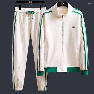 Tute da uomo Giacca con cerniera Completi da 2 pezzi Set da uomo Sportivo da esterno Casual Felpe con cappuccio e pantaloni sportivi Set di abbigliamento sportivo di marca di moda