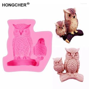 Baking Moulds Product Mother And Child Owl Fudge Cake Silicone Mold Handmade Chocolate Mud Picture Decoration Jelly Pudding