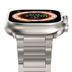 Uhrenarmbänder Titan-Metallarmband für Apple Band Ultra 49 mm 8 45 mm 44 mm 42 mm Correa-Armband IWatch Serie 6 7 5 4 3 Se 41 mm 40 mm