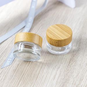 Şişeler 5ml berrak cam gözler krem ​​kozmetikler boş flakonlar özelleştirilmiş hediyeler yeniden kullanılabilir cilt bakım ürünleri kavanozlar 6pcs