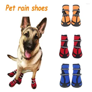 Cão vestuário algodão antiderrapante sapatos para animais de estimação botas de chuva à prova d'água teddy chihuahua cabelo dourado médio e grande pés cobre sola macia