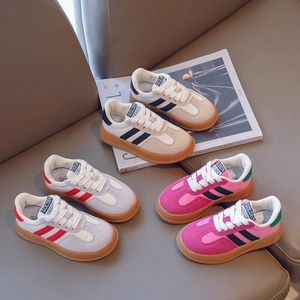 Kids Suede Shoes Children Sports Sneakers Boy Girl Canvas Shoes Spring Autumn Girls Boys Solid Child Trainers Canvas Shoes 240119