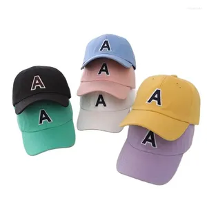 Top Caps Doit 2024 Summer Boy Kızı Kız Beyzbol Şapkaları Büyük Bir Mektup Çocuk Güneş Şapkası 2 ila 8 yaşına kadar Snapback Age