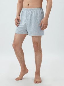 Shorts masculinos lounge para mulheres e homens cor sólida fenda lateral confortável cintura elástica dormir calças curtas na moda