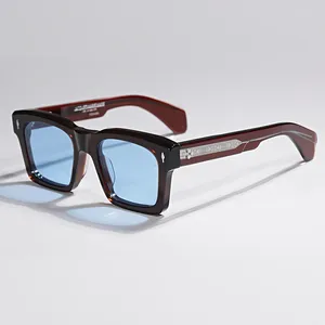 Sonnenbrille JACQUES Mode KAINE Acetat UV400 Männer Frauen Quadrat Designer Marke Große Gläser Rahmen Handgemachte Retro