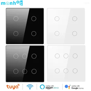 Controle de casa inteligente Tuya Life Brasil 4x4 WiFi Interruptor de luz de parede 4/6 Gang Touch Panel Switches APP Voice para Alexa Google 100-250V