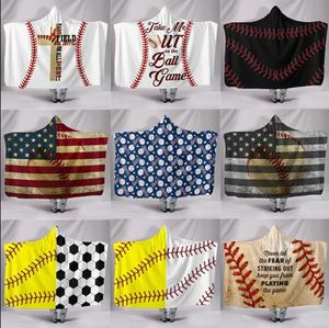 coperta da baseball da collezione per esterni, coperta da calcio Sherpa, coperta da softball, tema sportivo, mantello con cappuccio, asciugamano da bagno, coperte da calcio