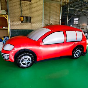 wholesale Customize life size 4mL (13.2ft) With blower giant Inflatable Car model,large flying helium balloon Floating racing automobile For Advertising