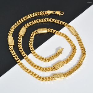 Ketten ZEADear Schmuck 18 Karat vergoldet 45-60 cm Dubai Kette Halskette für Männer Frauen 2024 Hiphop Punk Hals Mithelfer Party Geschenk