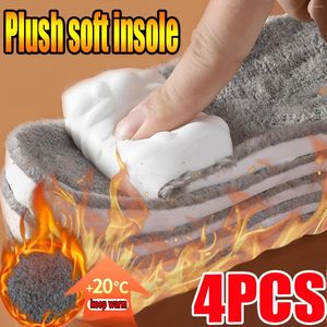 Frauen Socken 4 stücke Selbst Erhitzt Thermische Sport Einlegesohlen Für Füße Winter Verdicken Wolle Einlegesohle Dämpfung Schuh Pads Männer