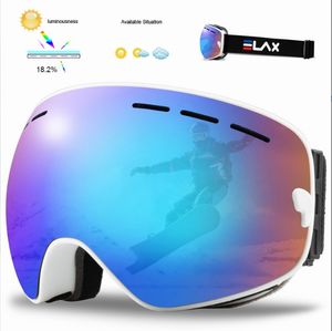 Óculos de sol elax, camadas duplas, anti-neblina, óculos de esqui, masculino, feminino, ciclismo, mtb, neve, imperdível