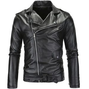 2023 Spring Autumn Plush Leisure Fashion Men Leather Coat Slimming Motorcycle Wear 240130