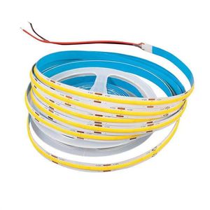 COB LED Strip 24V 12V 2700K 4000K Colors Double RGBCW RGB RGBW High Brightness مرنة 14W/M COB RGB LED ضوء