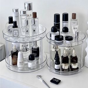 Desktop cosméticos rack rotativo prateleira do banheiro largecapacity perfume aromaterapia cuidados com a pele organizador de armazenamento de produtos 240125