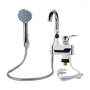 Bathroom Sink Faucets 3000W EU Plug Instant Electric Water Heater Shower Digital Display 220V Kitchen Tankless Faucet