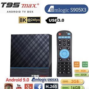 T95 MAX Plus Amlogic S905X3 Smart TV BOX android90 4G 32G 64G 5G Dual WIFI BT40 USB 30 HDR 3D 8K vs mecool km2 x96q t95z 240130