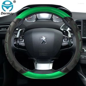 Lenkradabdeckungen für Peugeot 308 2014-2024 II T9 SW CC Autoabdeckung Silikagel PU-Leder rutschfeste Massage Autozubehör