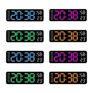 Wall Clocks Digital Clock Decor Modern Brightness Adjustable LED