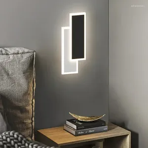 Lâmpada de parede Nordic LED Long Strip Geométrica Acrílica Corredor Decoração Luz para Quarto Sala de Estar Estudo Corredor Home Fixture