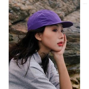 Ball Caps Quick Drying Day Flat Rim Baseball Cap Outdoor Thin Sunscreen Visor Face Small Solid Color Short Brimmed For Men