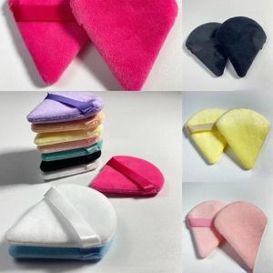 Makeup Sponges 2st Triangle Soft Velvet Powder Puff Dry Akt Blusher Washable Loose Sponge Puffs Beauty Tools