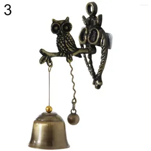 Statuette decorative campanello vintage cavallo elefante elefante campana a forma di gufo decorazione per porta sospesa per Halloween decorazioni per la casa