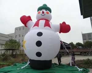 Atacado de alta qualidade personalizado 12mH (40 pés) com soprador inflável gigante balão de chão de boneco de neve de Natal para publicidade ao ar livre