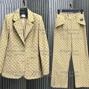 Mulheres roupas de grife jaqueta blazer mulher letras duplas G designer de luxo mulher jaqueta primavera novo lançado tops calças