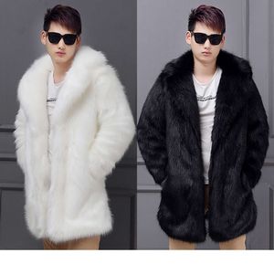 Designer Haining Special Offer Autumn/winter Hair Mens Coat Thickened Medium Length Long Sleeved Faux Fur 1F4F
